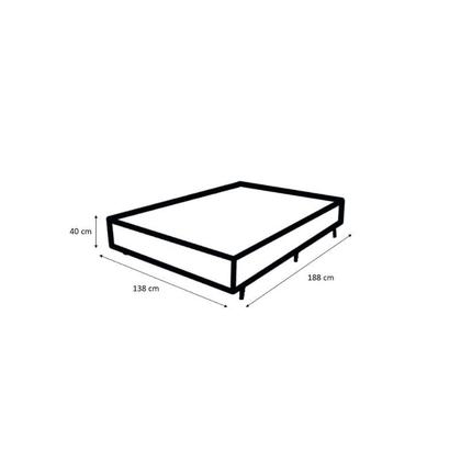 Imagem de Cama Box Casal 138 Bello Box - Tecido Sintético Preto