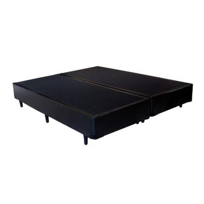 Imagem de Cama Box Casal 138 Bipartido Bello Box - Tecido Sintético Preto