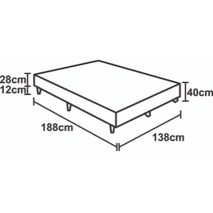 Imagem de Cama Box Casal 138 Cinza