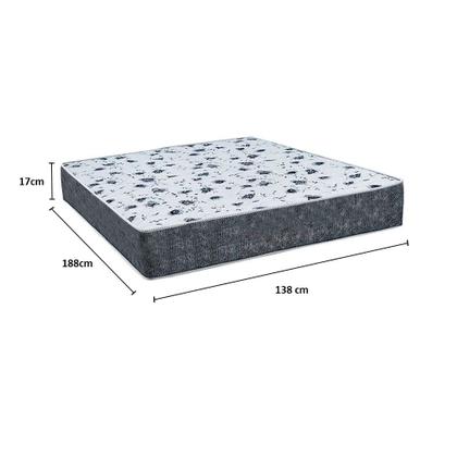 Imagem de Cama Box Casal 138 Suede Bege Com Colchão Alegro Espuma D28 Cinza - 57x138x188cm