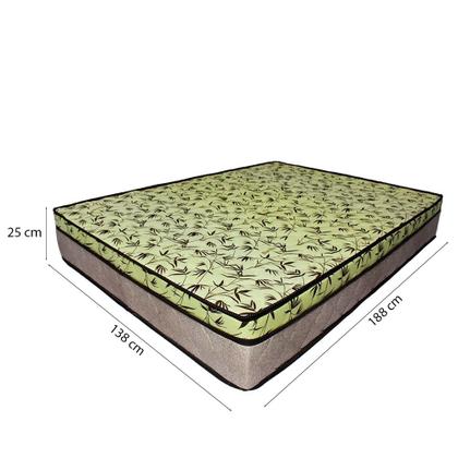 Imagem de Cama Box Casal 138 Tecido Sintético Branco com Colchão Espuma D33 Tokio Bege - Bello Box - 65x138x188