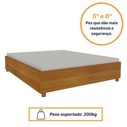 Imagem de Cama Box Casal 193cmx144cm Mônaco com Cabeceira Extensivel e 2 Mesas de Cabeceiras