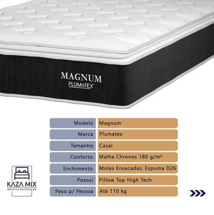 Imagem de Cama Box Casal Baú Colchão Magnum Plumatex Chronos 180g D26