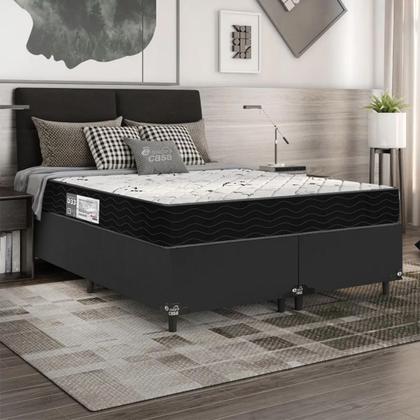 Imagem de Cama Box Casal Bipartido + Colchão D33 One Face - 56x138x188cm - Várias Cores