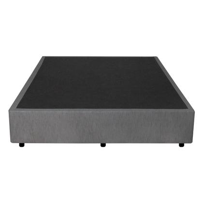 Imagem de Cama Box Casal Cinza com Colchão Mola Ensacada