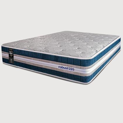 Imagem de Cama Box Casal Colchão + Box 138x188x70 com Molas Ensacadas Robust 220 Azul Cama inBox