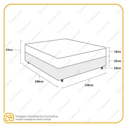 Imagem de Cama Box Casal + Colchão D33 - Ortobom - Iso 100 138x188x53cm