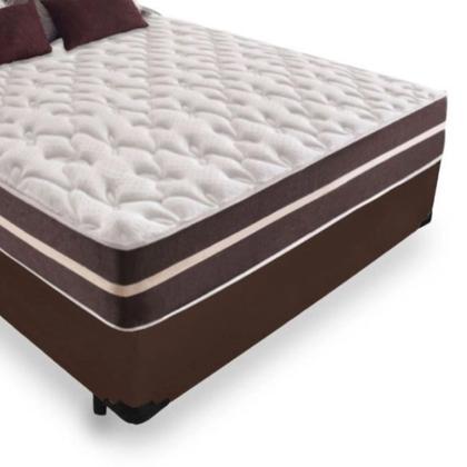 Imagem de Cama Box Casal + Colchão De Molas Comfort Prime Classic Superlastic 138x188x64 Marrom