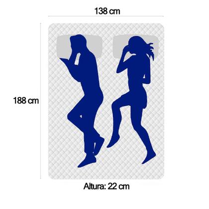 Imagem de Cama Box Casal + Colchão De Molas Prime Colchões Classic Superlastic 138x188x64 Marrom