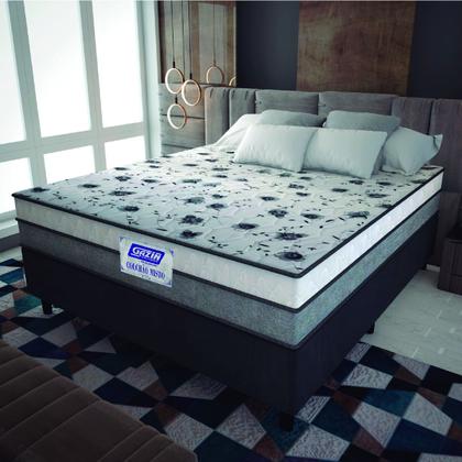 Imagem de Cama Box Casal Colchão Espuma D33 Fort 138x188x59cm Gazin - Suporta até 150kg por Pessoa