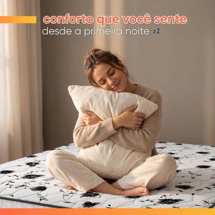 Imagem de Cama Box Casal Colchão Espuma D33 Fort 138x188x59cm Gazin - Suporta até 150kg por Pessoa