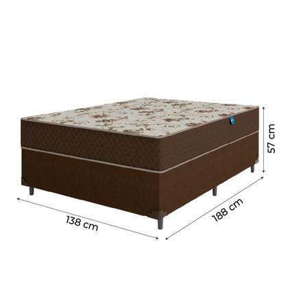 Cama Box Casal Colchão Espuma D33 Marquês 138x188x57cm Marrom Umaflex - Suporta até 90kg por Pessoa Imagem de Cama Box Casal Colchão Espuma D33 Marquês 138x188x57cm Marrom Umaflex - Suporta até 90kg por Pessoa