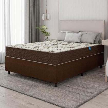 Cama Box Casal Colchão Espuma D33 Marquês 138x188x57cm Marrom Umaflex - Suporta até 90kg por Pessoa Imagem de Cama Box Casal Colchão Espuma D33 Marquês 138x188x57cm Marrom Umaflex - Suporta até 90kg por Pessoa