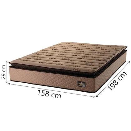 Imagem de Cama Box Casal Colchão Espuma D33 Pillow Top Van Gogh 138x188x59cm Marrom
