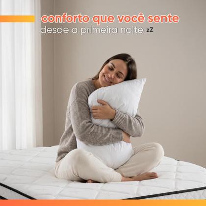 Imagem de Cama Box Casal Colchão Gazin Maximus Molas Ensacadas 138x188x62cm Cinza / Preto - Suporta até 120Kg por Pessoa