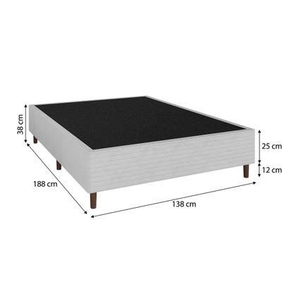 Imagem de CAMA BOX CASAL + COLCHÃO MOLAS ENSACADAS ATTRACTIVE UMAFLEX (138x188x63CM) BRANCO