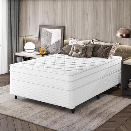 Imagem de Cama Box Casal Colchão Molas Ensacadas Capitano EPS Europillow 138x188x67cm