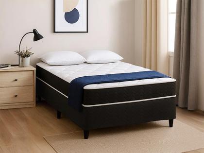 Imagem de Cama Box Casal Colchão Molas Ensacadas Pergola Europillow 138x188x63cm