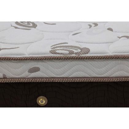 Imagem de Cama Box Casal: Colchão Molas SuperPocket Ensacadas Ortobom Sleep King Látex + Base CRC Suede Marrom(138x188)