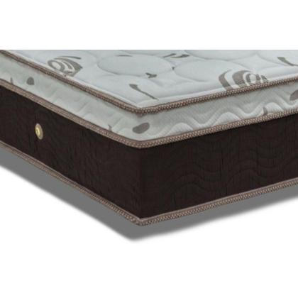 Imagem de Cama Box Casal: Colchão Molas SuperPocket Ensacadas Ortobom Sleep King Látex + Base CRC Suede Marrom(138x188)