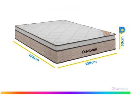 Imagem de Cama Box Casal com Baú (Box + Colchão) Ortobom