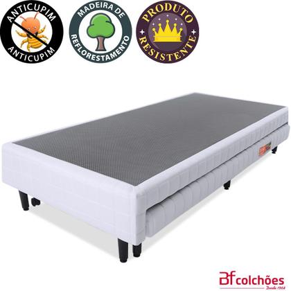 Imagem de Cama Box Casal Com Cama Auxiliar + Colchão Molas Ensacadas Com Pillow 138x188x55cm - BF Colchões