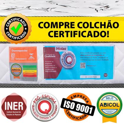 Imagem de Cama Box Casal Com Cama Auxiliar + Colchão Molas Ensacadas Com Pillow 138x188x55cm - BF Colchões