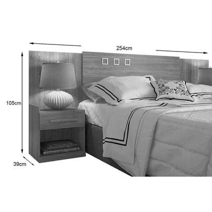 Imagem de Cama Box Casal CRC + Colchão ISO 100 Ortobom + Cabeceira Plus Atacama