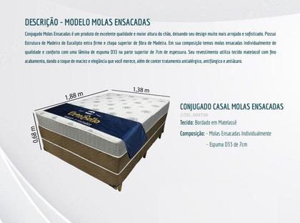 Imagem de Cama Box Casal de Molas Ensacadas 138x188 - Ortobello