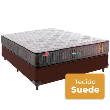 Imagem de Cama Box Casal e Colchão Embrace Molas Ensacadas King Coil Marrom