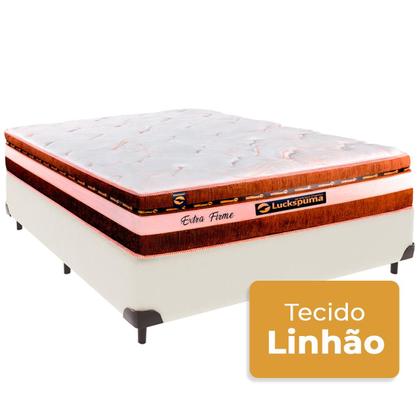 Imagem de Cama Box Casal e Colchão Esplendor Molas Ensacadas Luckspuma Palha