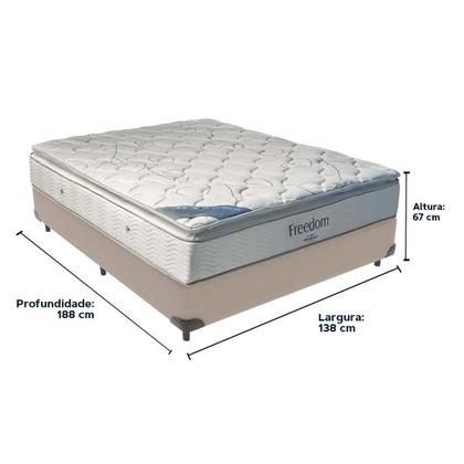 Imagem de Cama Box Casal e Colchão Freedom Ortobom D33