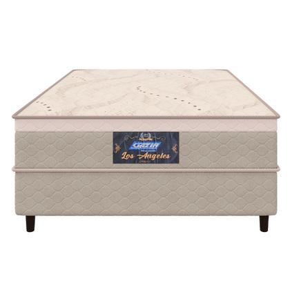 Imagem de Cama Box Casal Gazin Los Angeles Plus Molas Ensacadas Soft Pillow 138x188x66cm