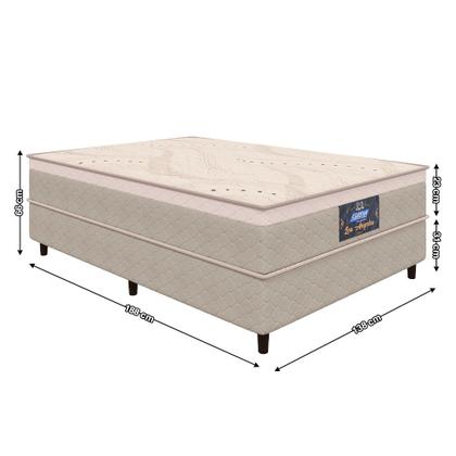 Imagem de Cama Box Casal Gazin Los Angeles Plus Molas Ensacadas Soft Pillow 138x188x66cm