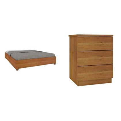 Imagem de Cama Box Casal Mônaco e Mesa de Cabeceira Veronna