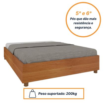 Imagem de Cama Box Casal Queen 203cmx164cm Mônaco com Cabeceira Extensivel e 2 Mesas de Cabeceiras