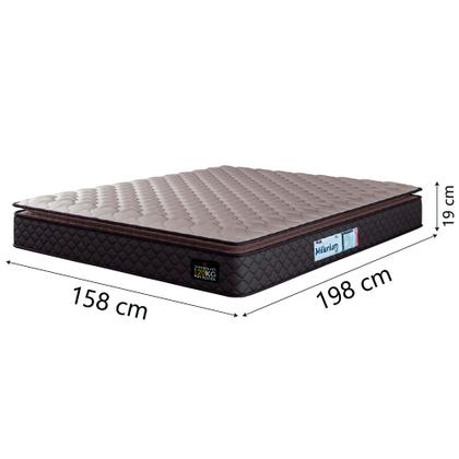 Cama Box Casal Queen Colchão Espuma D33 Pillow Top Millenium 158x198x57cm Suede Marrom Hellen Imagem de Cama Box Casal Queen Colchão Espuma D33 Pillow Top Millenium 158x198x57cm Suede Marrom Hellen