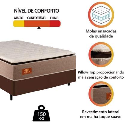 Cama Box Casal Queen Gazin Colchão Com Molas Ensacadas Azera