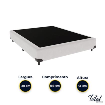 Imagem de Cama Box Casal Sintético Branco