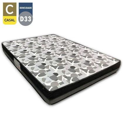 Imagem de Cama Box Casal Sintético + Colchão Casal Ortobom Iso Dupla Face 60x138x188 branco