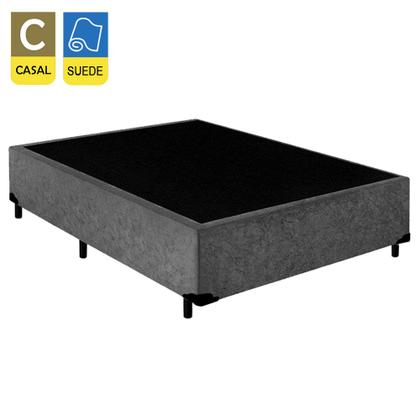 Imagem de Cama Box Casal Starflex Suede Cinza 138x188x42