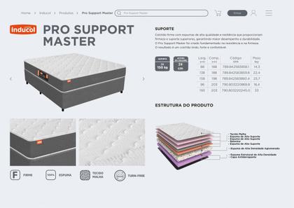 Imagem de Cama box (colchão + box) Colchão 100% Espuma Inducol Pro Suporte Master - Queen 1,58x1,98x0,66  (Suporte 2x150Kg)