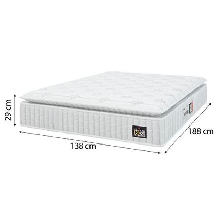 Imagem de Cama Box Colchão Casal Espuma D33 Vangogh Pillow Top