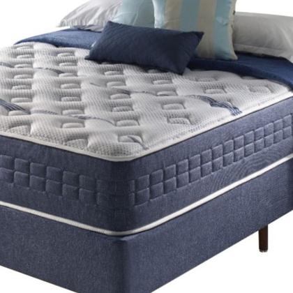 Imagem de Cama Box Colchão Casal King Size com Molas Ensacadas e Espuma Visco Gel Blue Sea Anjos
