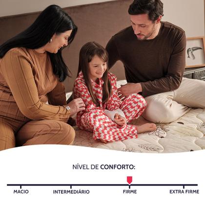 Imagem de Cama Box Colchão Casal Ortopédico Firme Espuma D33 Antialérgico Certificado 138x188x54cm - BF Colchões