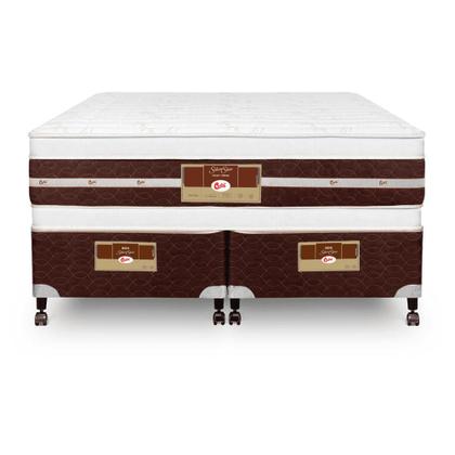 Imagem de Cama Box + Colchão Castor King Silver Star Air Double Face Hibrido 193x203x61cm