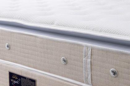 Imagem de Cama Box + Colchão Castor King Super Luxo Vitagel One Face Pocket 193x203x56cm