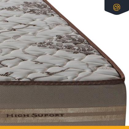 Imagem de Cama Box + Colchão de Casal D33 Millenium One Face 138x188x54cm Branco - Suporta até 120kg por pessoa