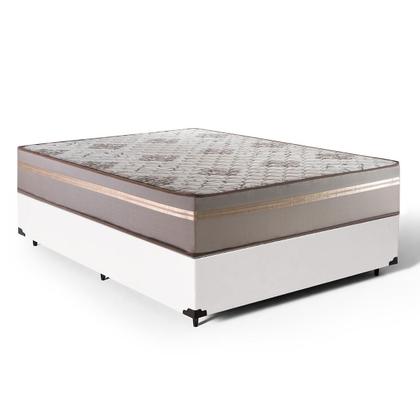 Imagem de Cama Box + Colchão de Casal D33 Millenium One Face 138x188x54cm Branco - Suporta até 120kg por pessoa