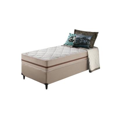 Imagem de Cama Box + Colchão de Solteiro Classic Molas Pocket 88x188x61cm